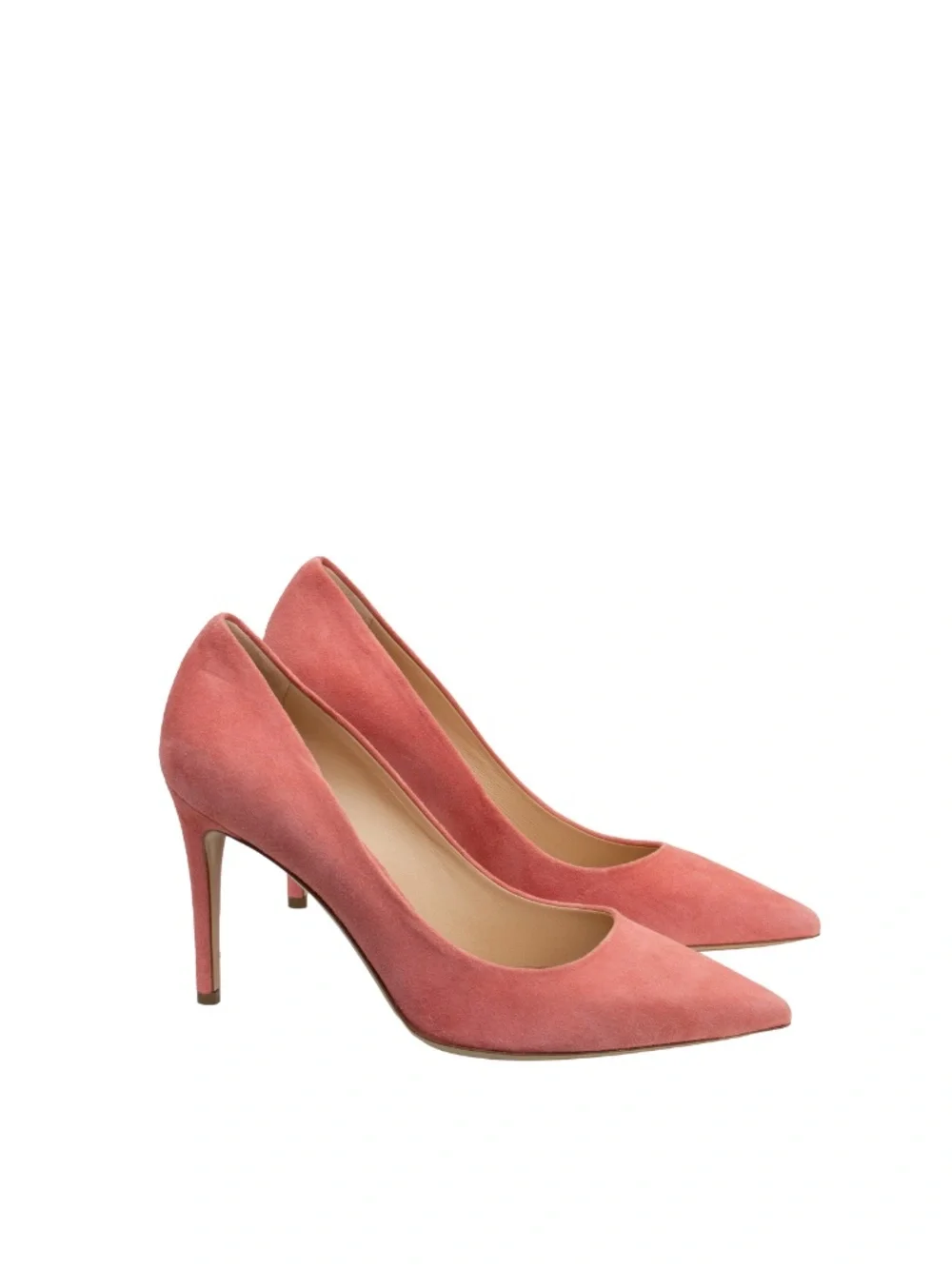 M.Gemi Women’s Coral Pink Suede Pointed Toe Stiletto Pumps Heels Size EU 37 US 7